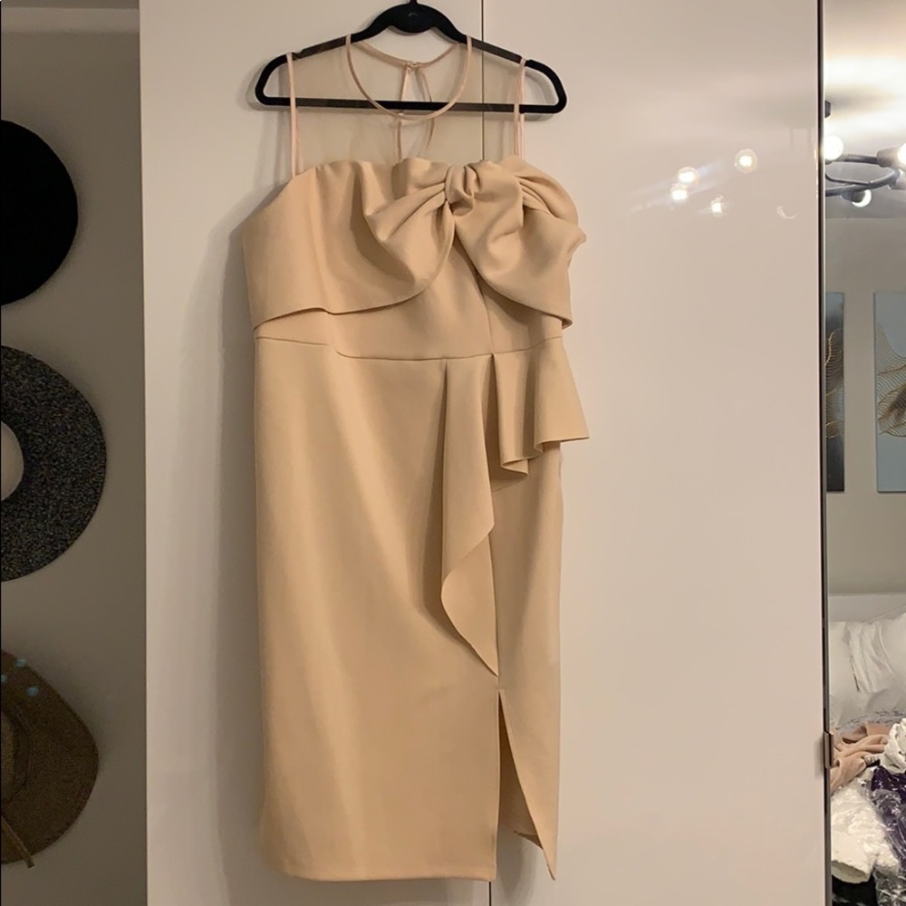 ASOS nude pink dress